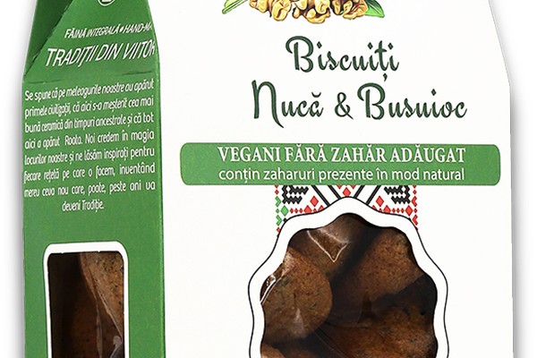 Biscuiți Vegani Nucă & Busuioc