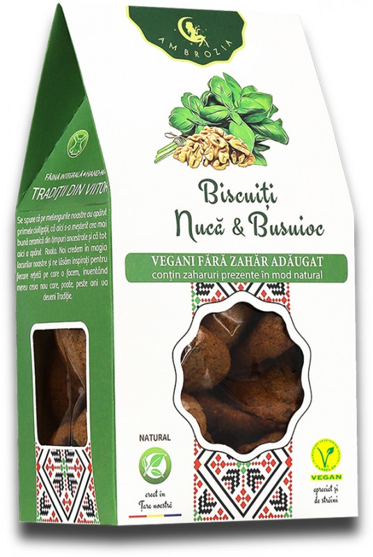 Biscuiți Vegani Nucă & Busuioc (150 g)