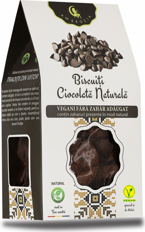 Biscuiți vegani Ciocolată Naturală (150 g)